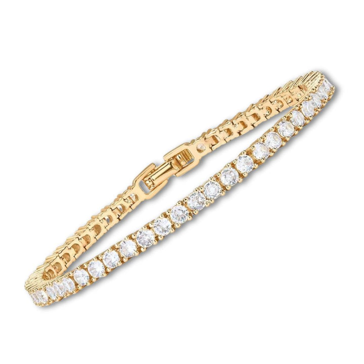 PULSEIRA DE TÊNIS DE OURO COM MOISSANITA