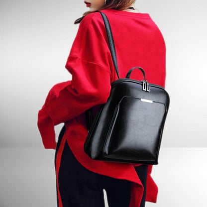 Classic Backpack with Double Zipper - Elegant Design