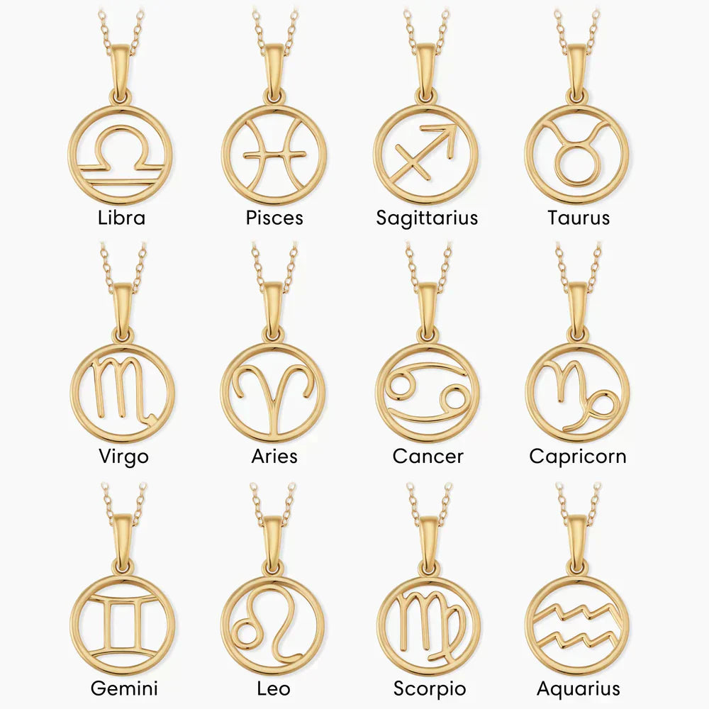 Rosalyette | Colar Signo do Zodíaco Ouro 18k