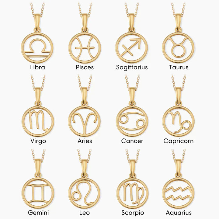 Rosalyette | Colar Signo do Zodíaco Ouro 18k