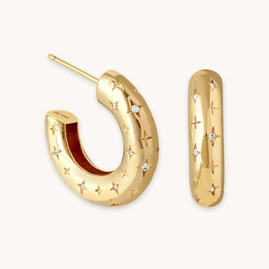 Florenzia | Pendientes Estrella Oro 18k