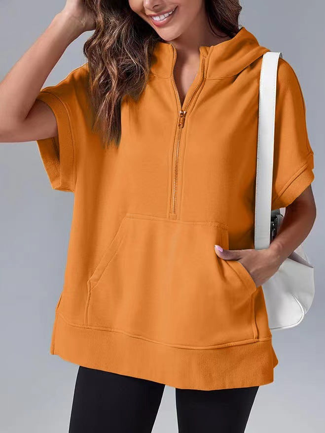 HISPER™ - Moletom de Verão Oversized com Meio Zíper e Caimento Relaxado