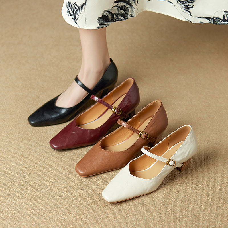 Orvane Mary Jane læderpumps
