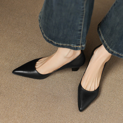 Calenne læder kitten heels