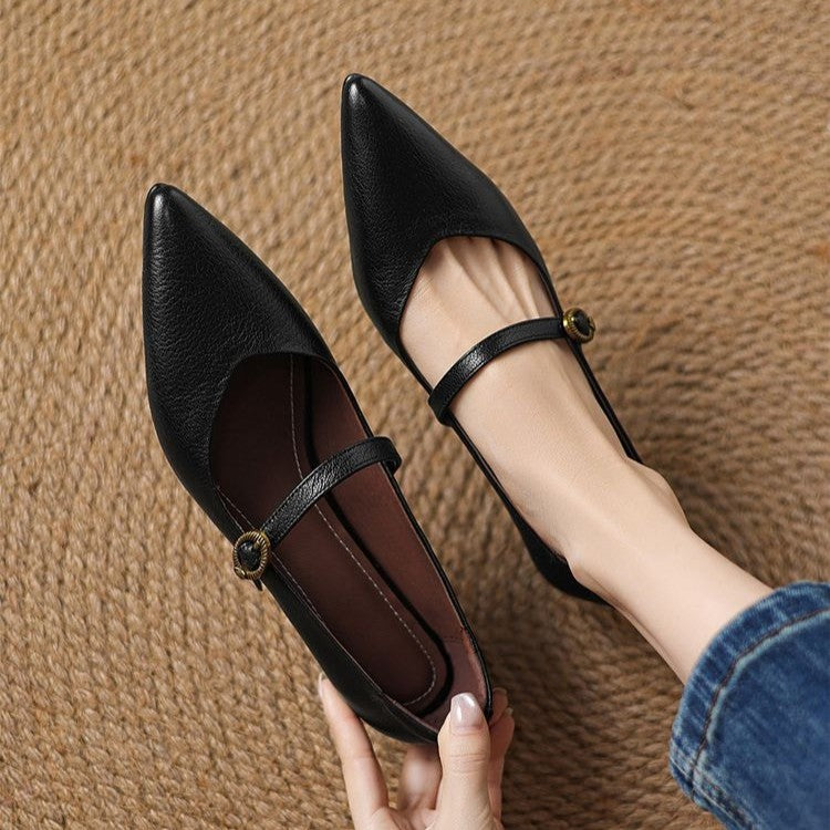 Eloria læder kitten heels