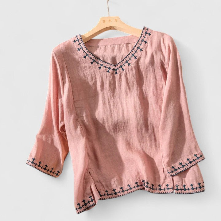 Taysia | Blusa Elegante com Decote V
