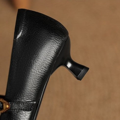Eloria læder kitten heels