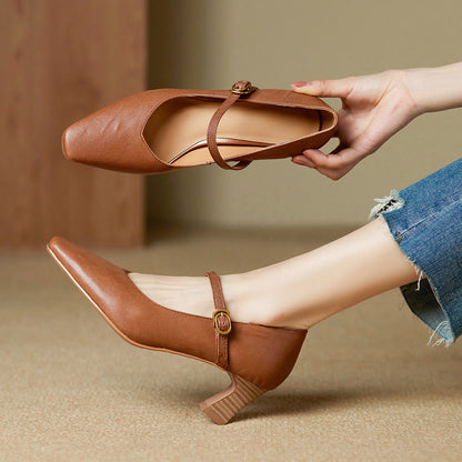 Orvane Mary Jane læderpumps