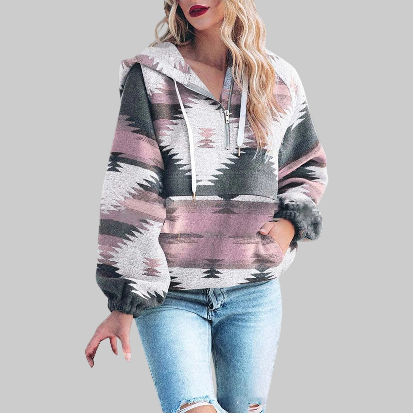 SAKU™ - Comfy Oversized Zip Up Long Sleeve Hoodie Sweatshirt