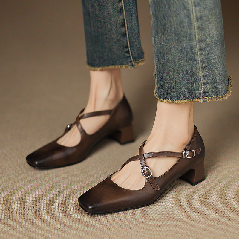 Marvane læder kitten heels