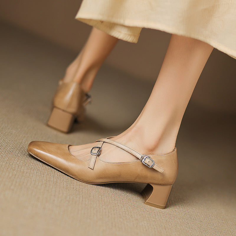 Marvane læder kitten heels