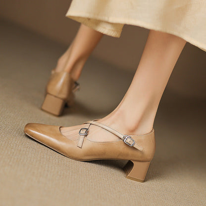 Marvane læder kitten heels