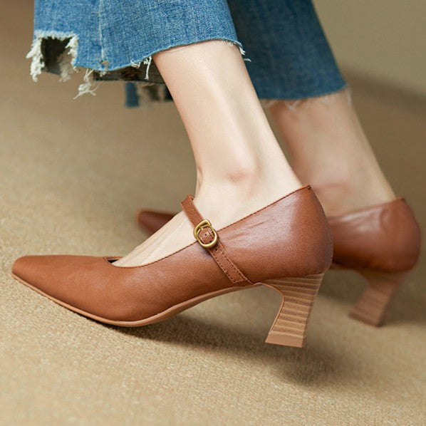 Orvane Mary Jane læderpumps