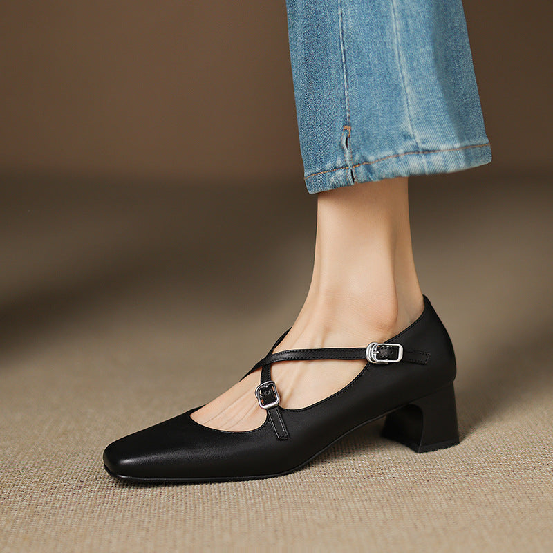 Marvane læder kitten heels