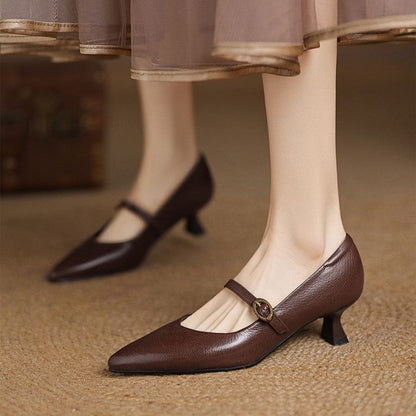Eloria læder kitten heels