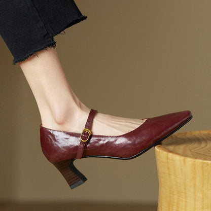 Orvane Mary Jane læderpumps