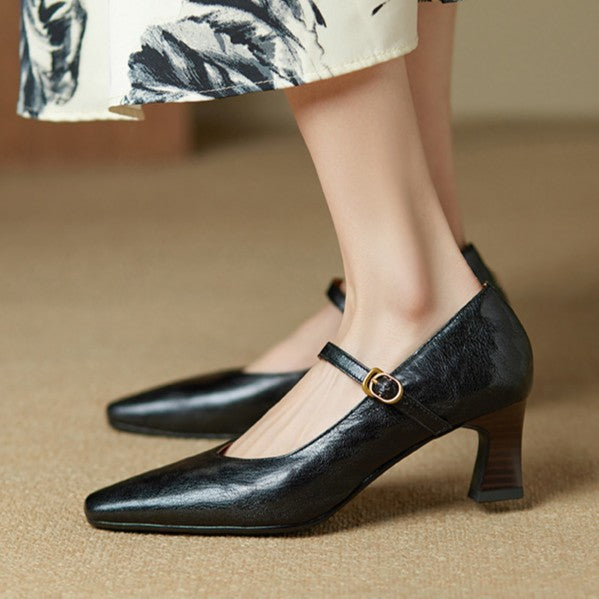 Orvane Mary Jane læderpumps