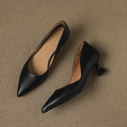 Calenne læder kitten heels