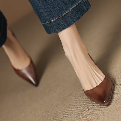 Calenne læder kitten heels