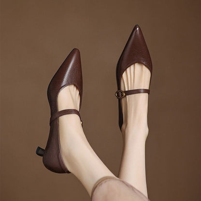 Eloria læder kitten heels