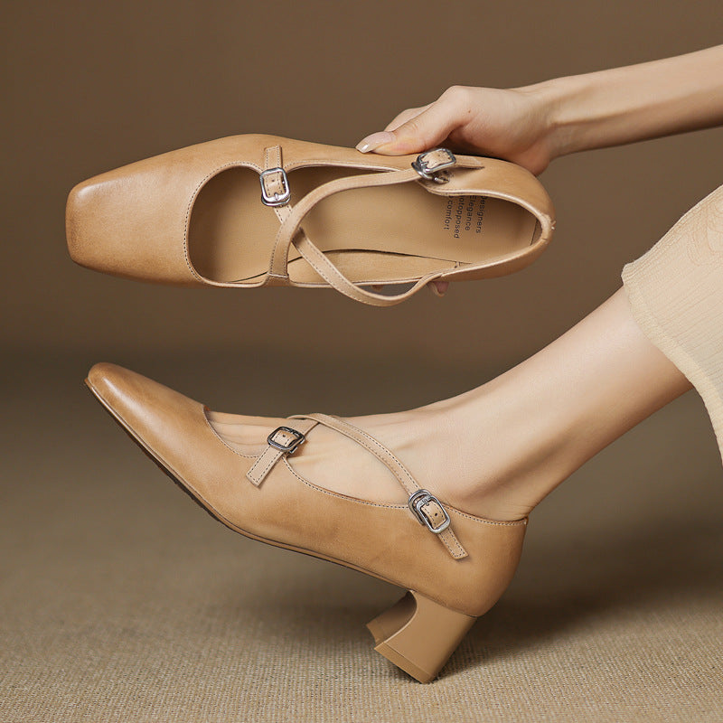 Marvane læder kitten heels