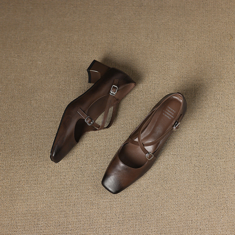 Marvane læder kitten heels