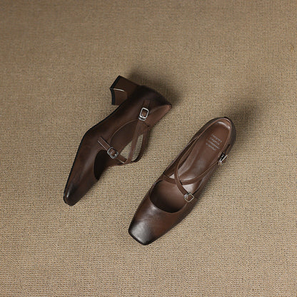 Marvane læder kitten heels