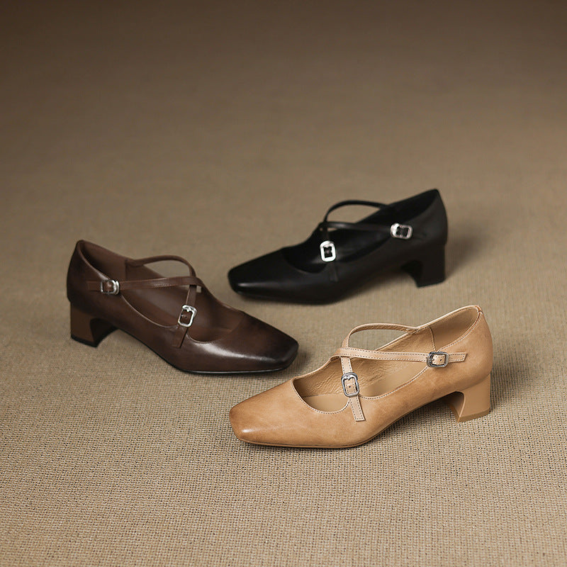 Marvane læder kitten heels