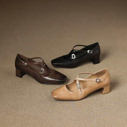 Marvane læder kitten heels