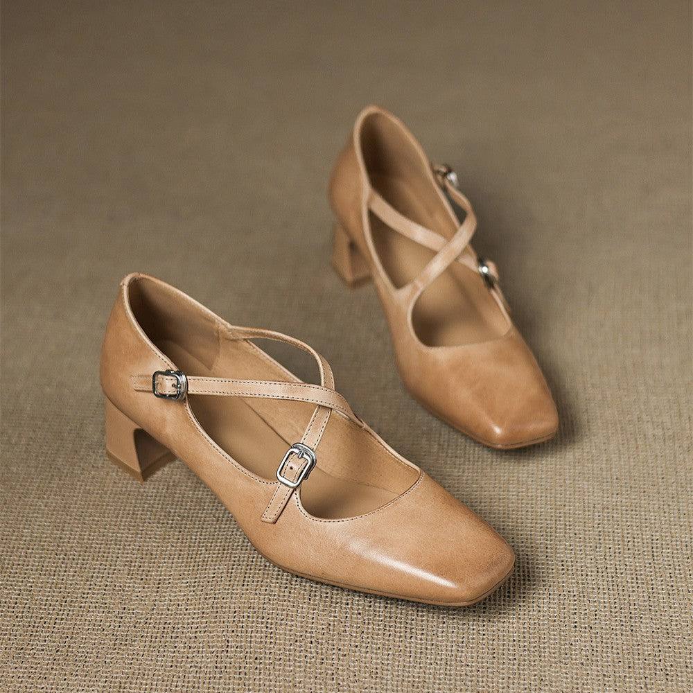 Marvane læder kitten heels