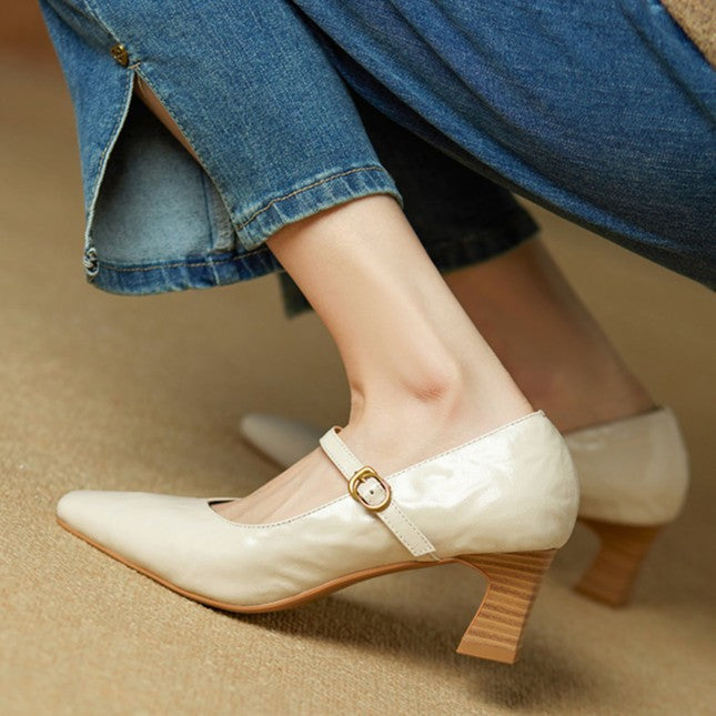 Orvane Mary Jane læderpumps