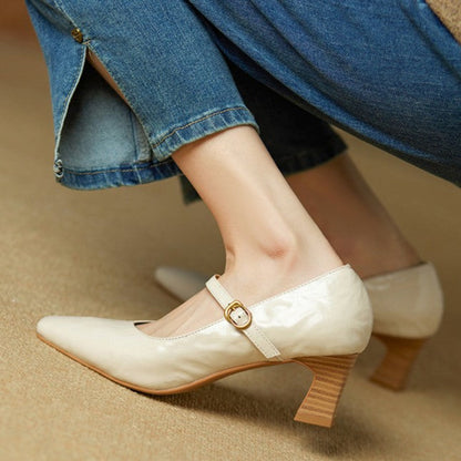 Orvane Mary Jane læderpumps