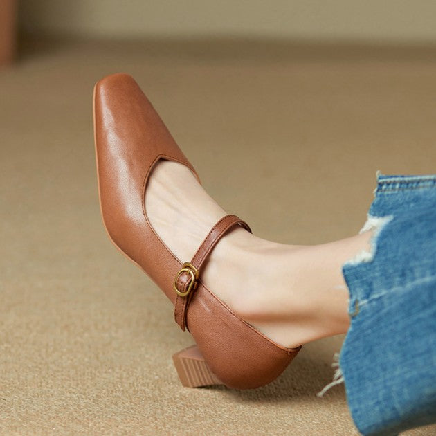 Orvane Mary Jane læderpumps