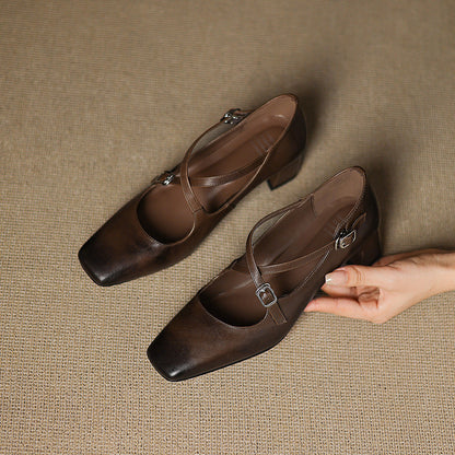 Marvane læder kitten heels
