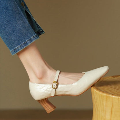 Orvane Mary Jane læderpumps