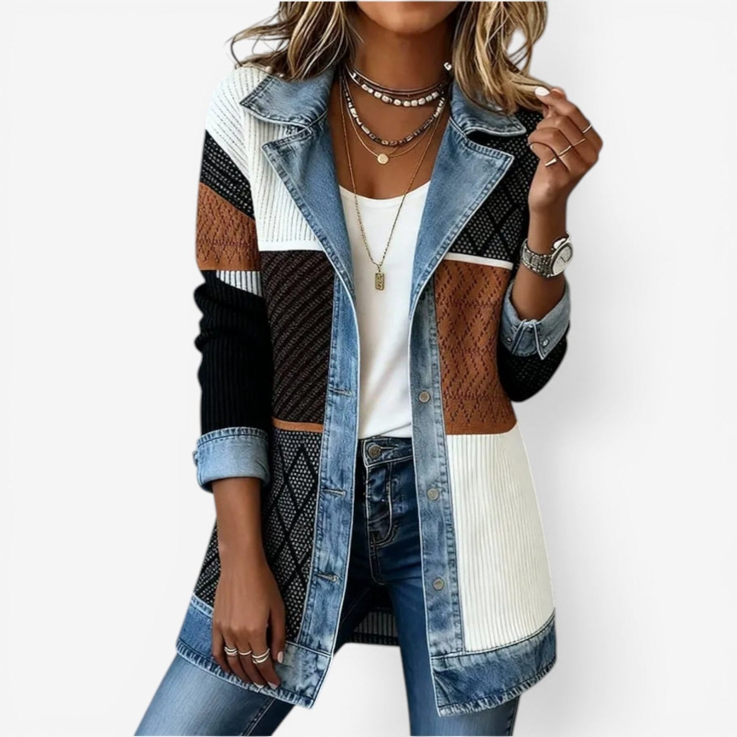 Emilia | Blazer in blended denim