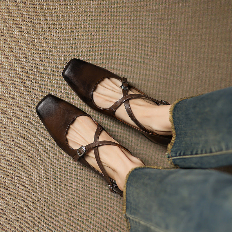 Marvane læder kitten heels