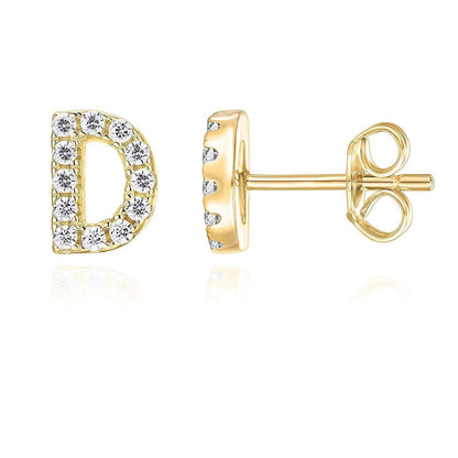 Mikhaela | Buchstaben-Ohrringe 18k Gold