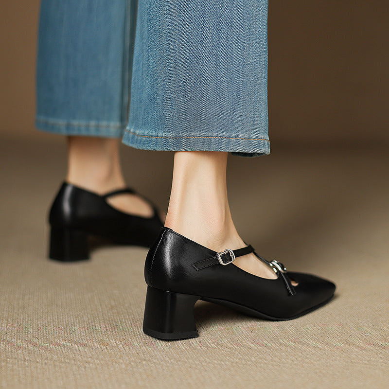 Marvane læder kitten heels