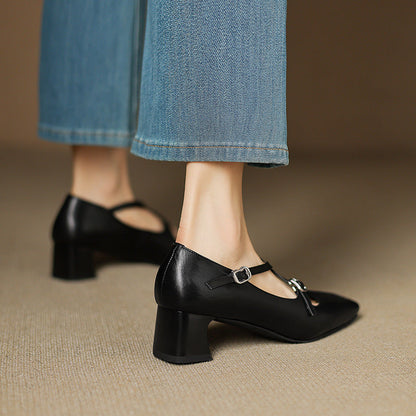Marvane læder kitten heels