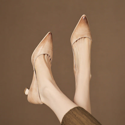 Calenne læder kitten heels