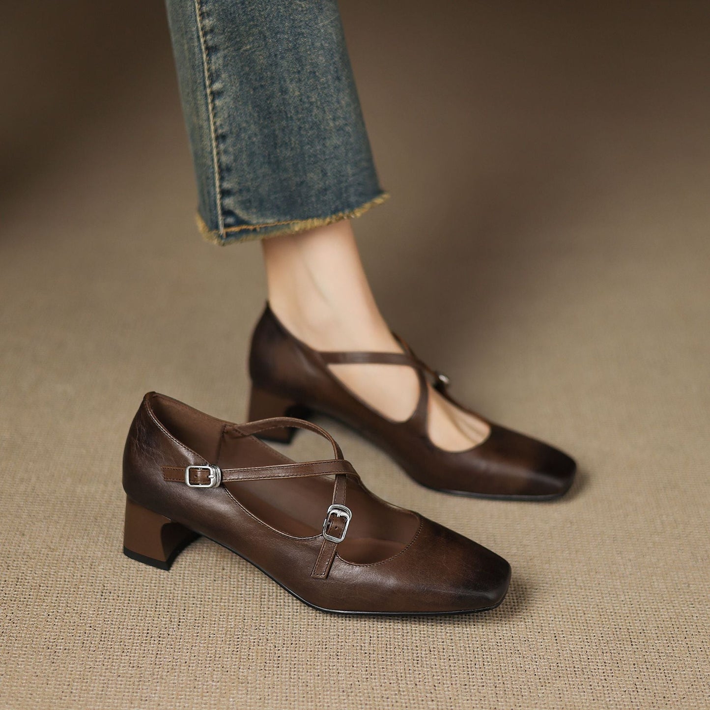 Marvane læder kitten heels
