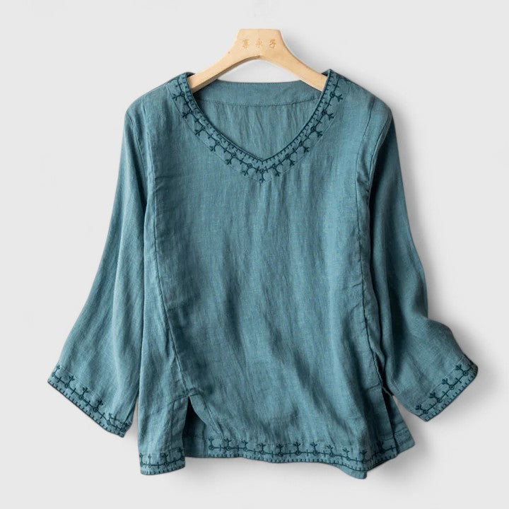 Taysia | Blusa Elegante com Decote V