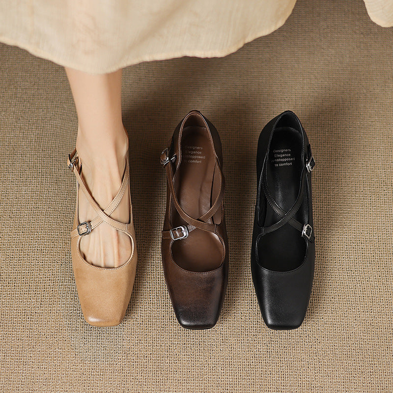 Marvane læder kitten heels