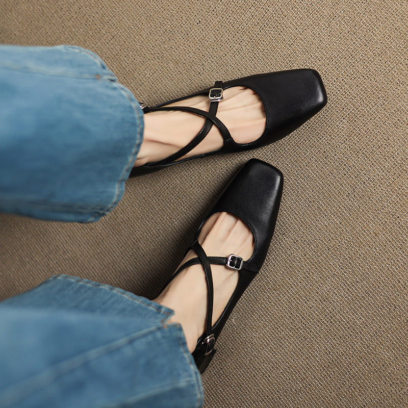 Marvane læder kitten heels