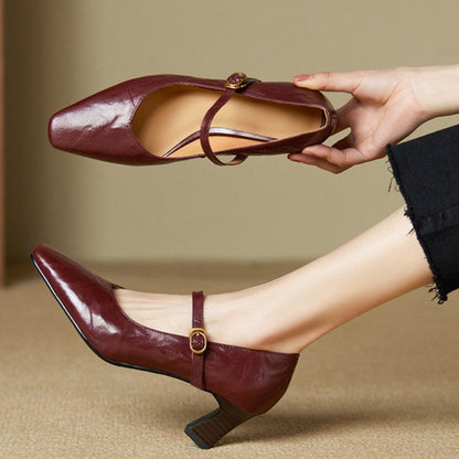 Orvane Mary Jane læderpumps