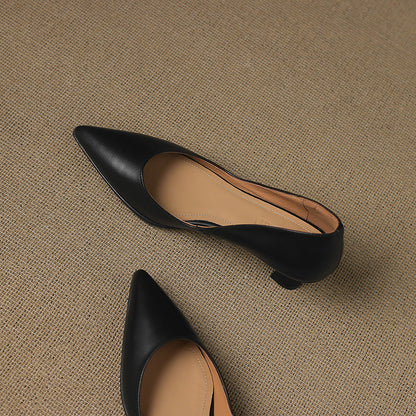 Calenne læder kitten heels