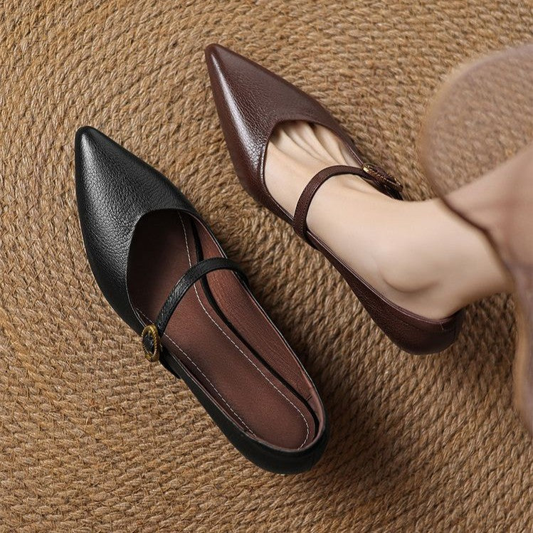 Eloria læder kitten heels