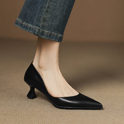 Calenne læder kitten heels