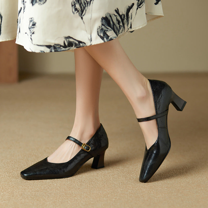 Orvane Mary Jane læderpumps